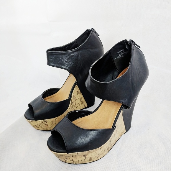 Steve Madden Willardo Cork Bottom Wedges! NWOT! - Picture 8 of 8